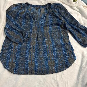 Willi-smith Women's Blue and Navy Blouse